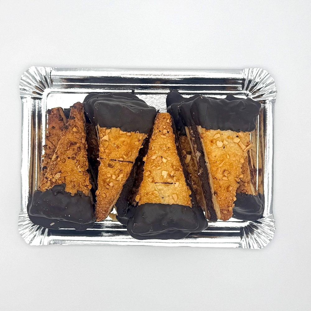 Triángulos de hojaldre y chocolate